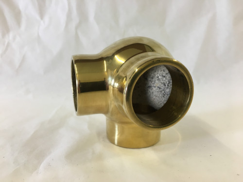 Polished Brass Side Outlet Elbow Fitting (1in)