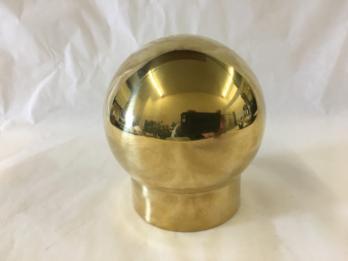 Polished brass Single outlet ball fitting (1 inch)