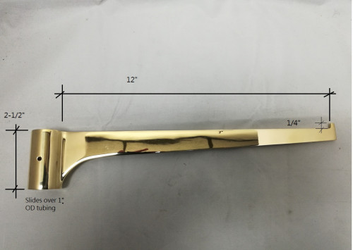 Brass Tube Mounted Shelf Bracket (1 in.)