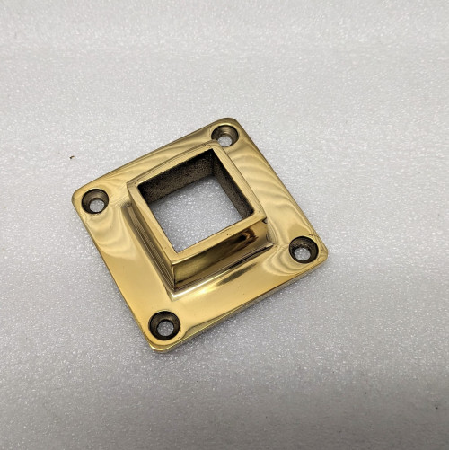 Polished Brass Square Wall Flange (1 inch)