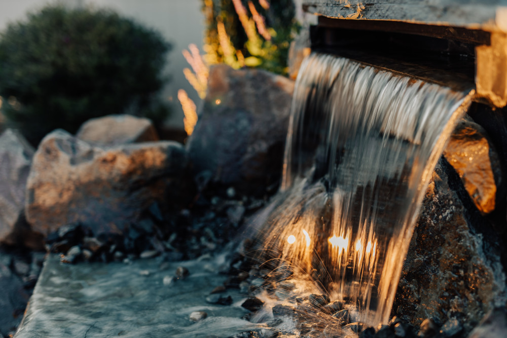 Backlit Water feature