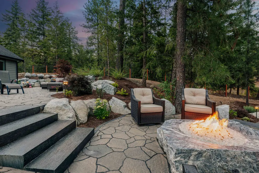 Step down to fire pathway — Patios & Walkways by Cross Creek