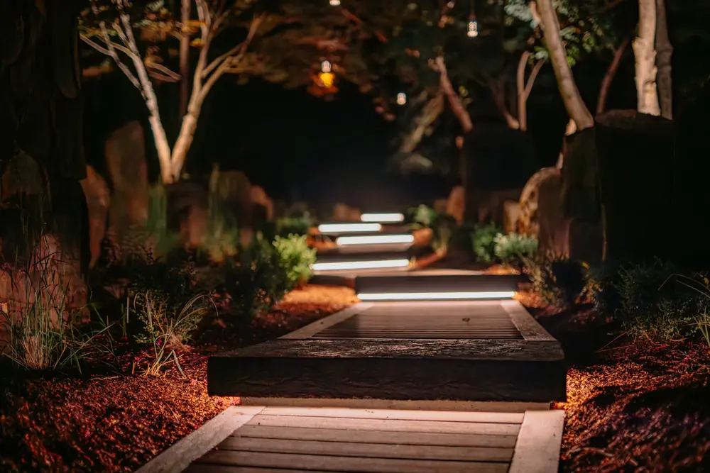 Floating step lights — Yard Lighting by Cross Creek