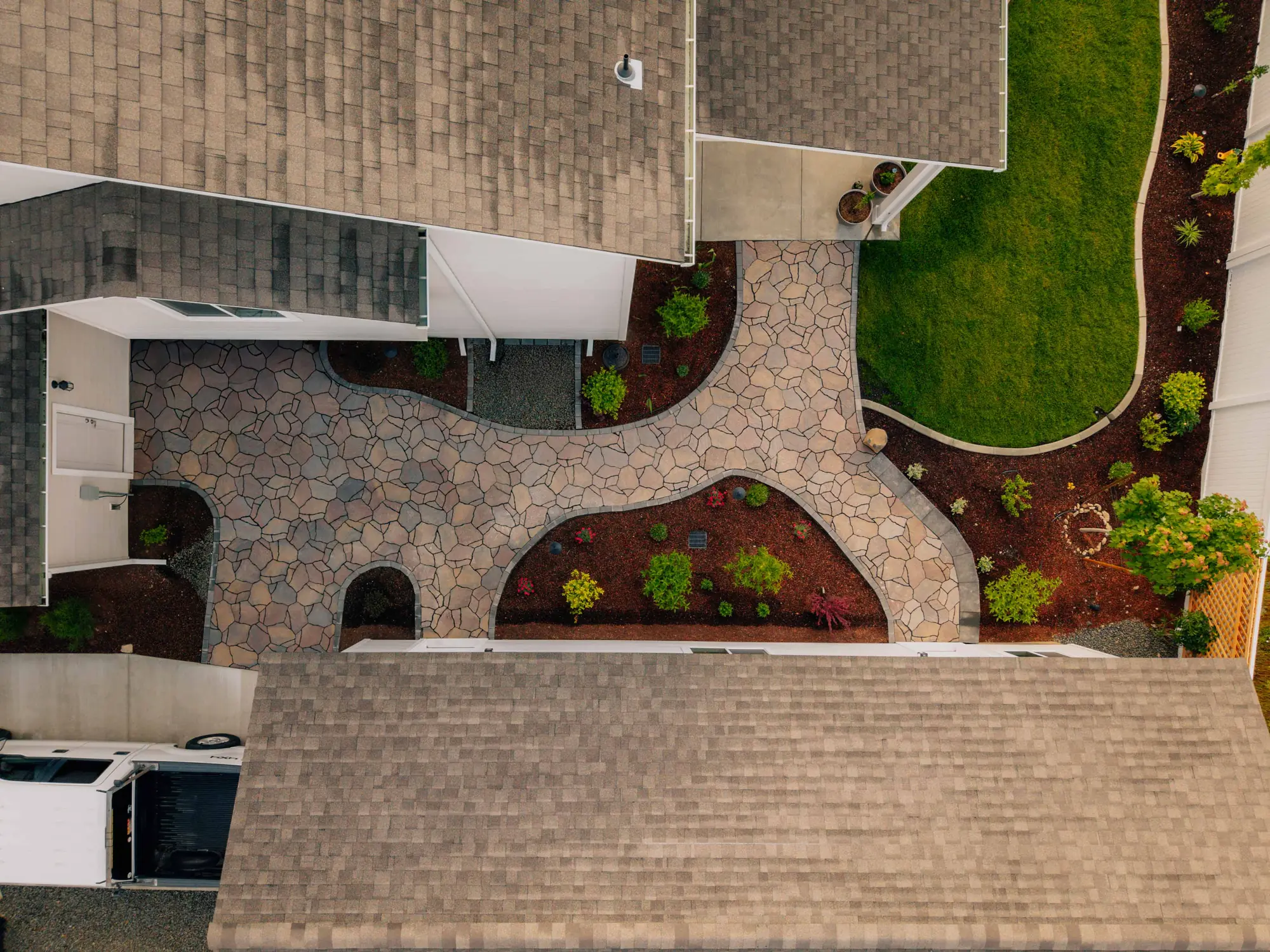 Intentional paths and beds allow for smooth transitions — Garden Beds by Cross Creek
