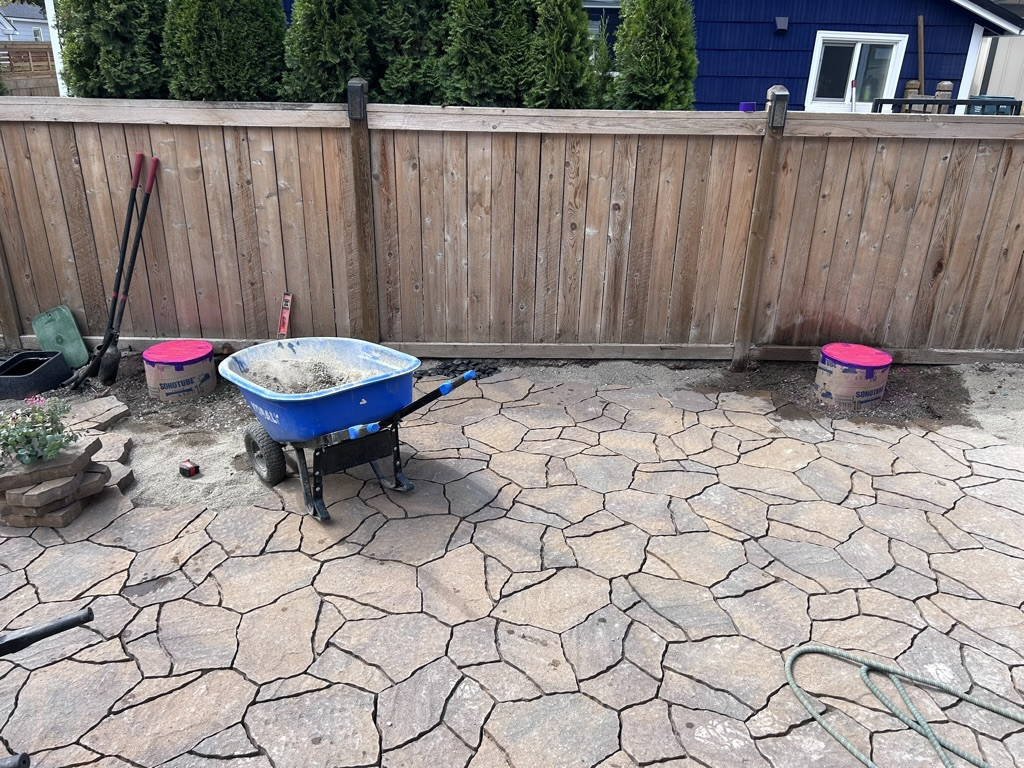 Layout established, holes dug.