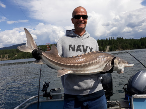 Lake Roosevelt Sturgeon Fishing July 8, 2019