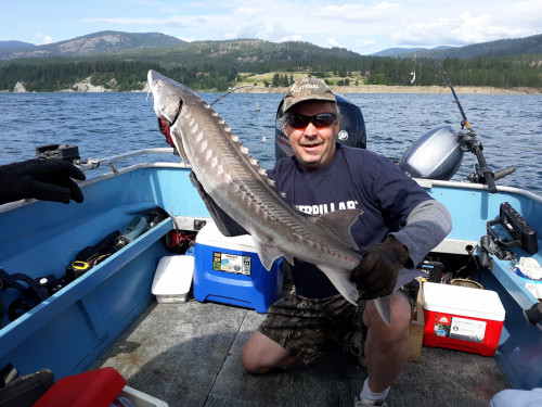 Lake Roosevelt Sturgeon Fishing July 14, 2019