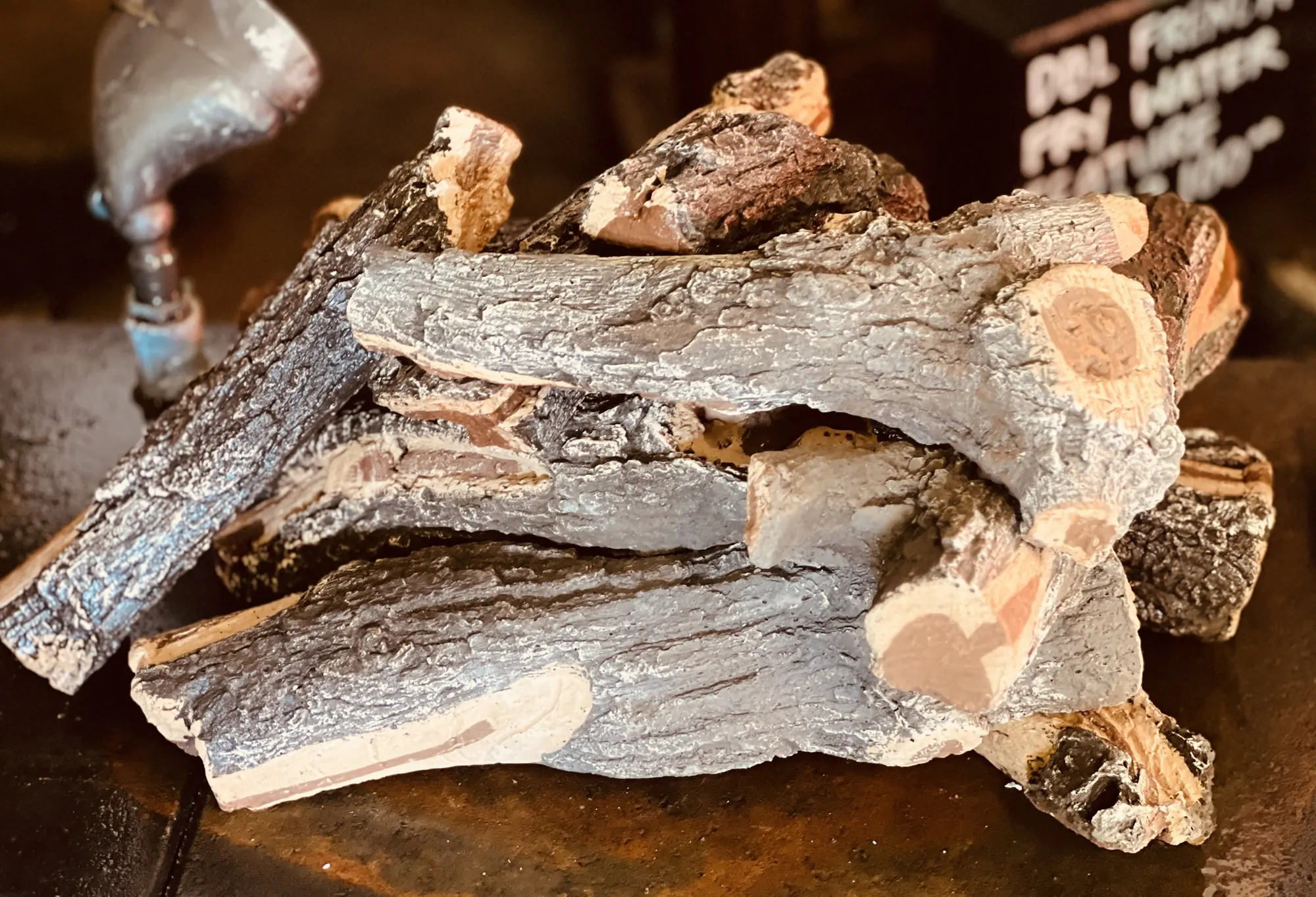 Western Driftwood Fire Pit Log Set 9pc