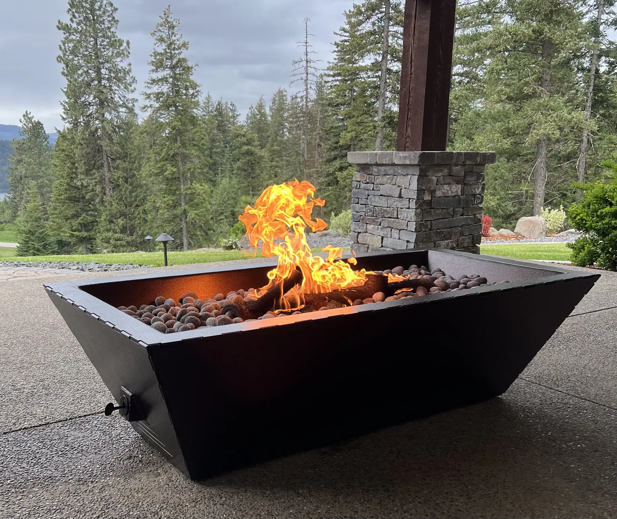 Rectangle Puzzle Fire Pit Powder 
Coated