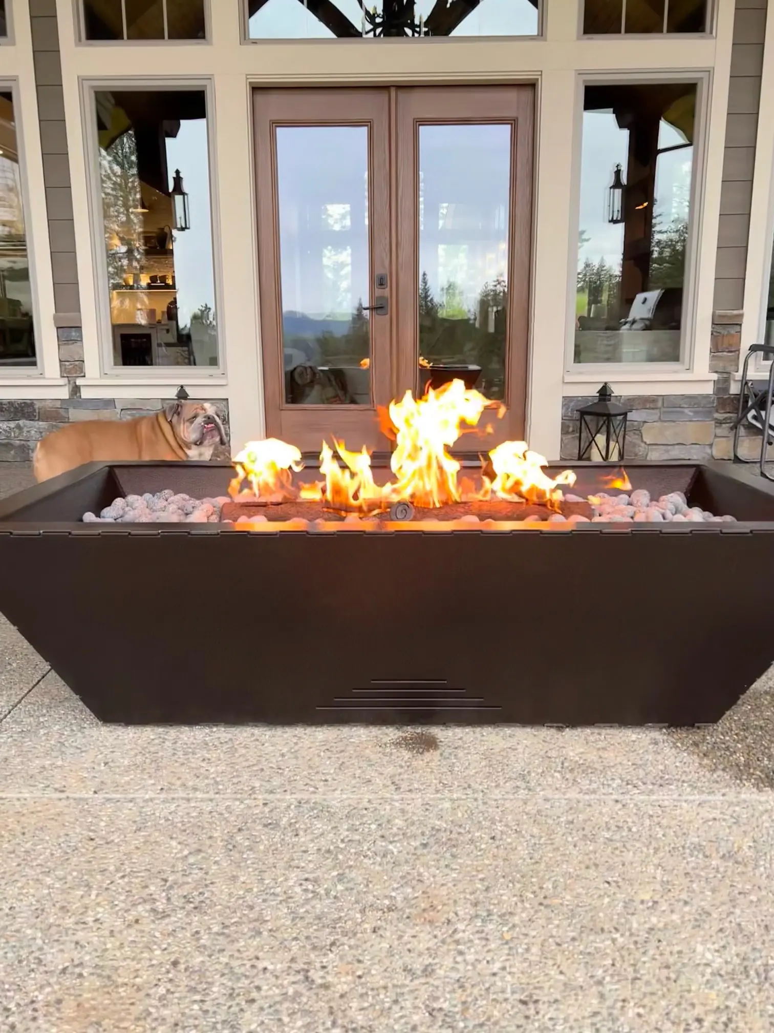 Rectangle Puzzle Fire Pit Powder Coated
