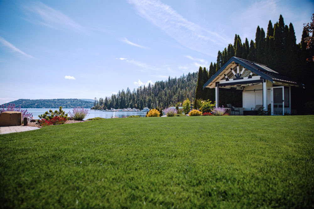 With a beautiful view, lush, green grass is the cherry on top.