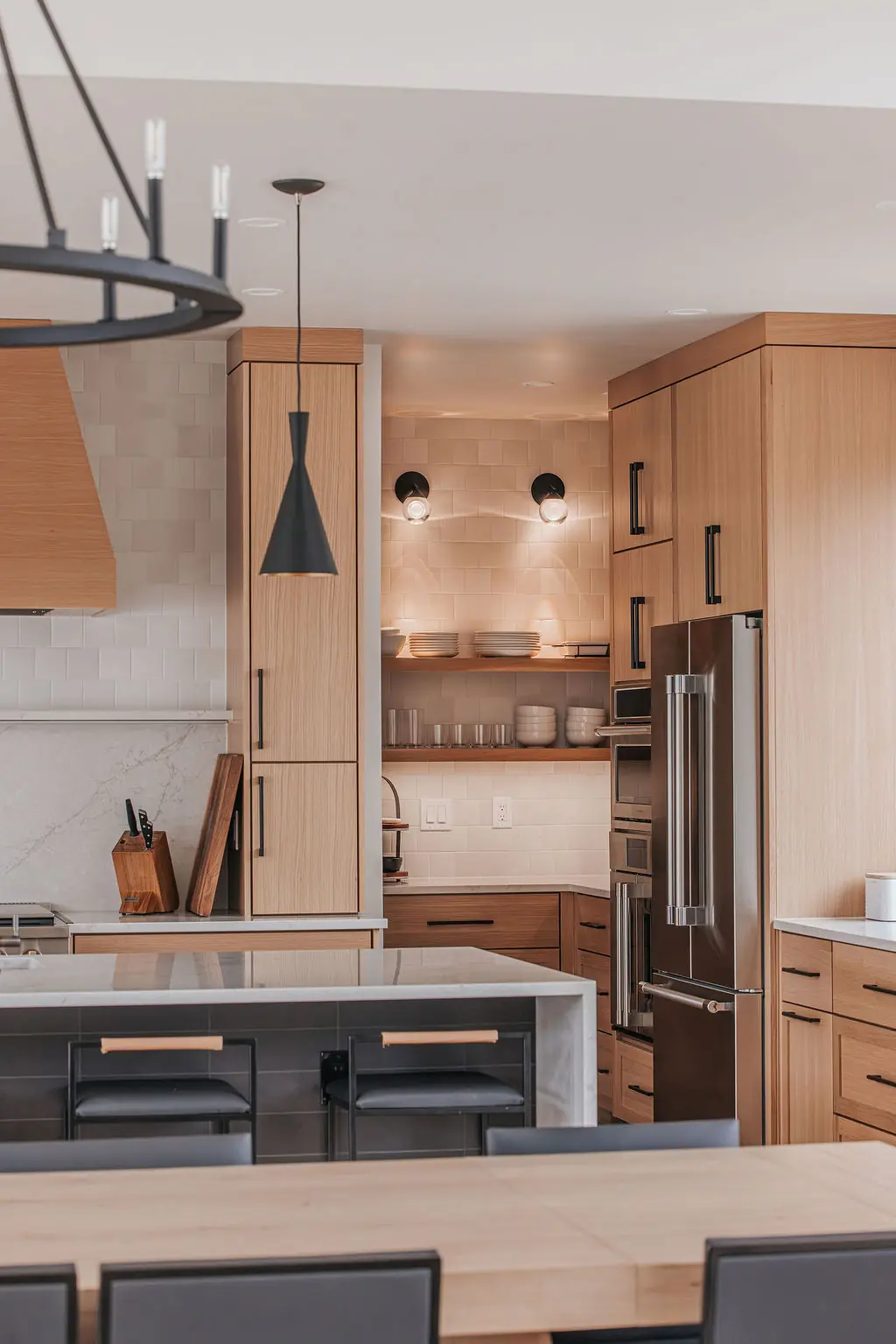 No skimping on design in the back kitchen.