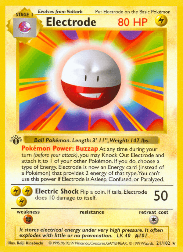 Electrode Non-Holo - Base Set (4th Print) - 21/102