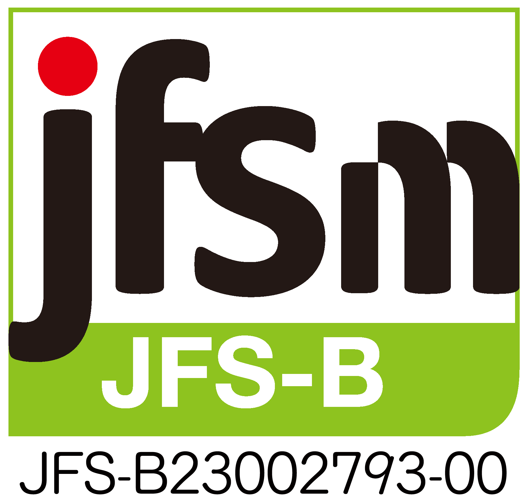 JFS-B規格 適合認証を取得しました