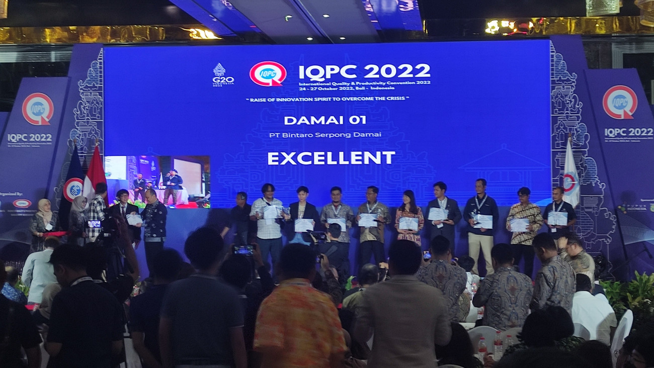Penghargaan Excellence Award Pada International Quality & Productivity Convention (IQPC) 2022