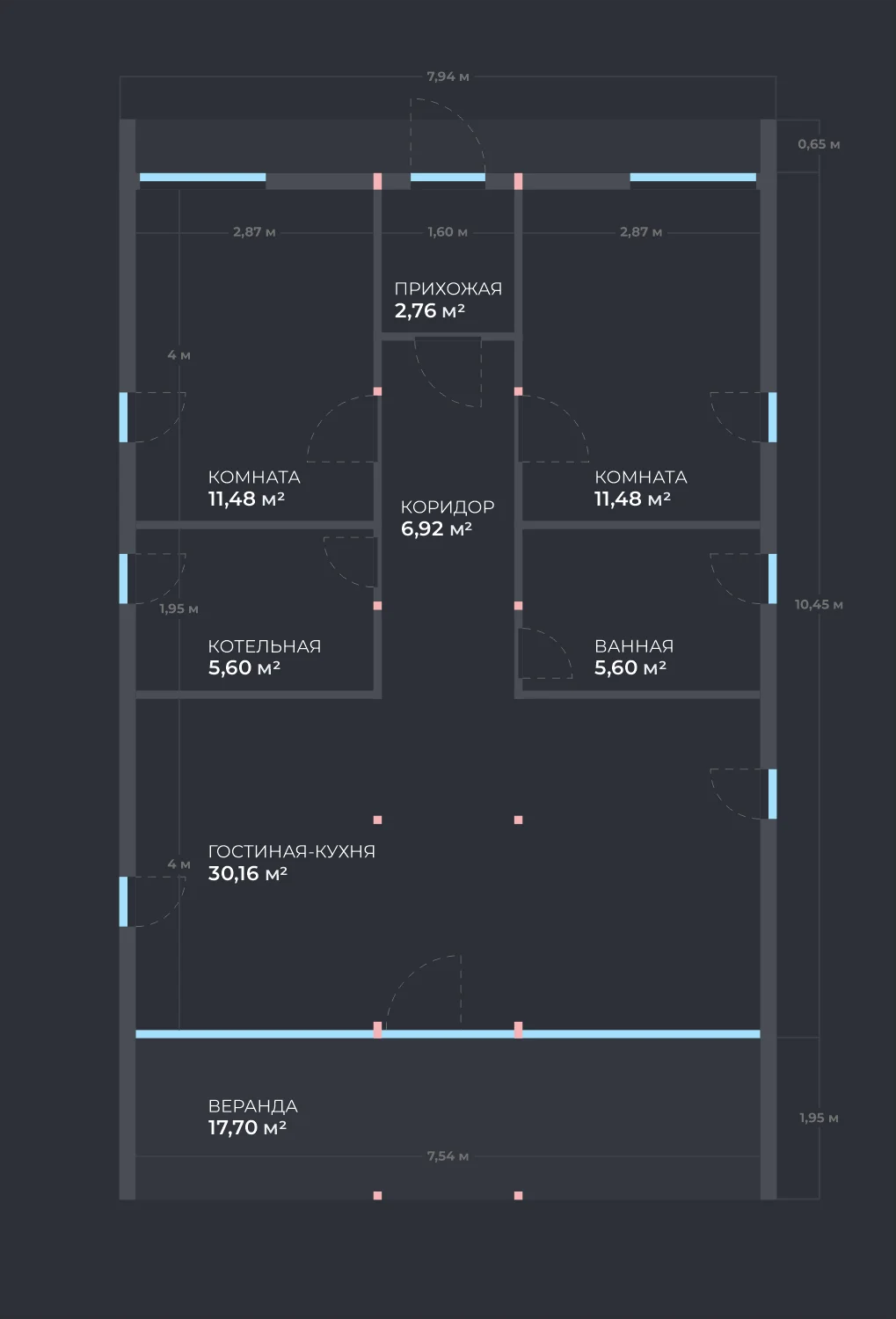 НОРД — планировка 76 м², этаж 1