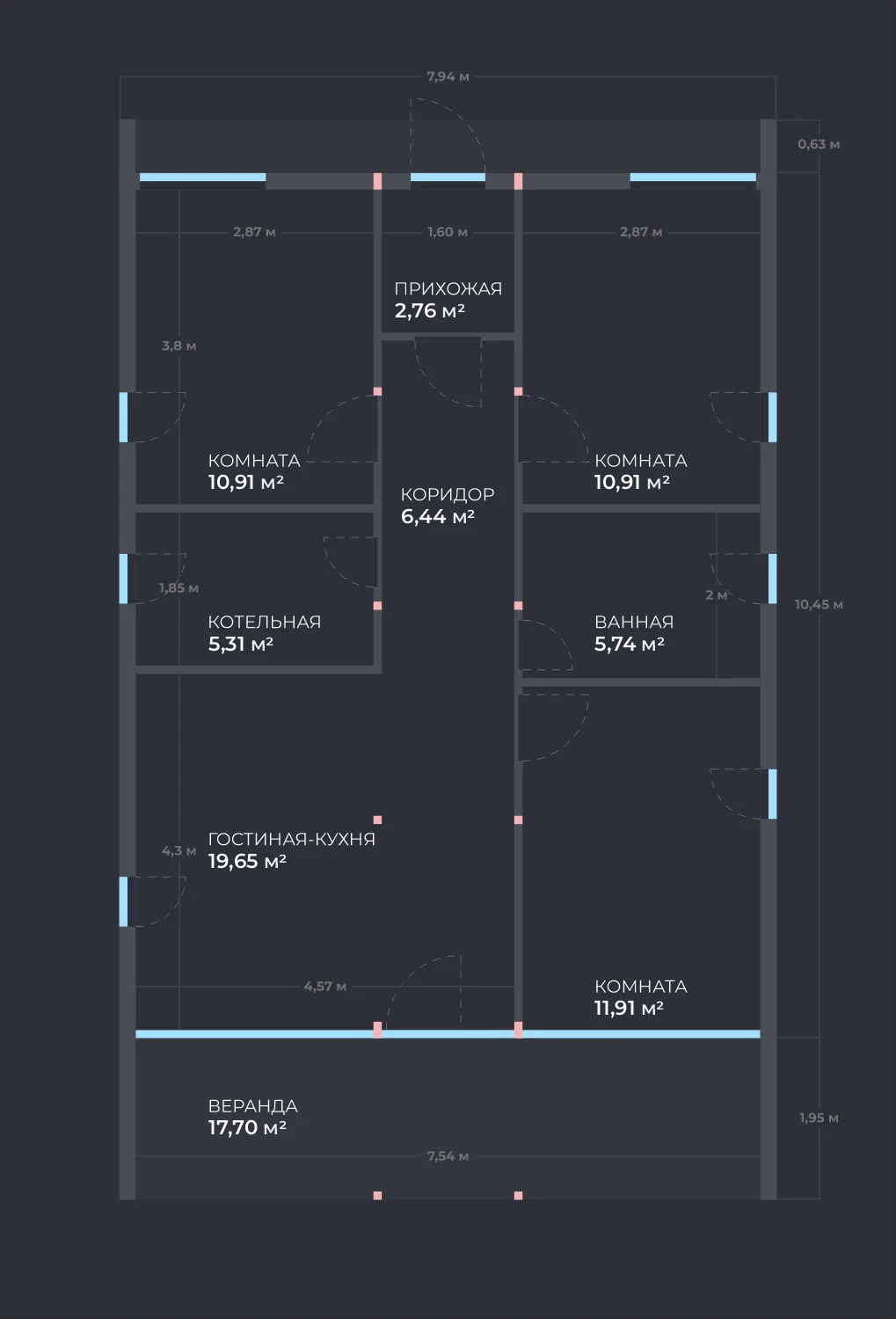 НОРД — планировка 76 м², этаж 2