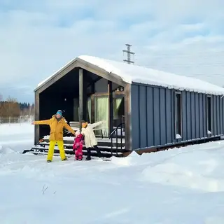 Модульный дом — фасад и участок