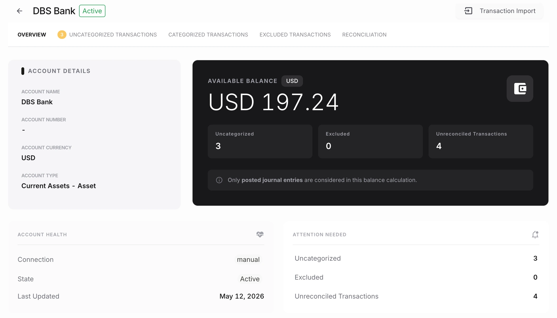 Bank Transaction Detail