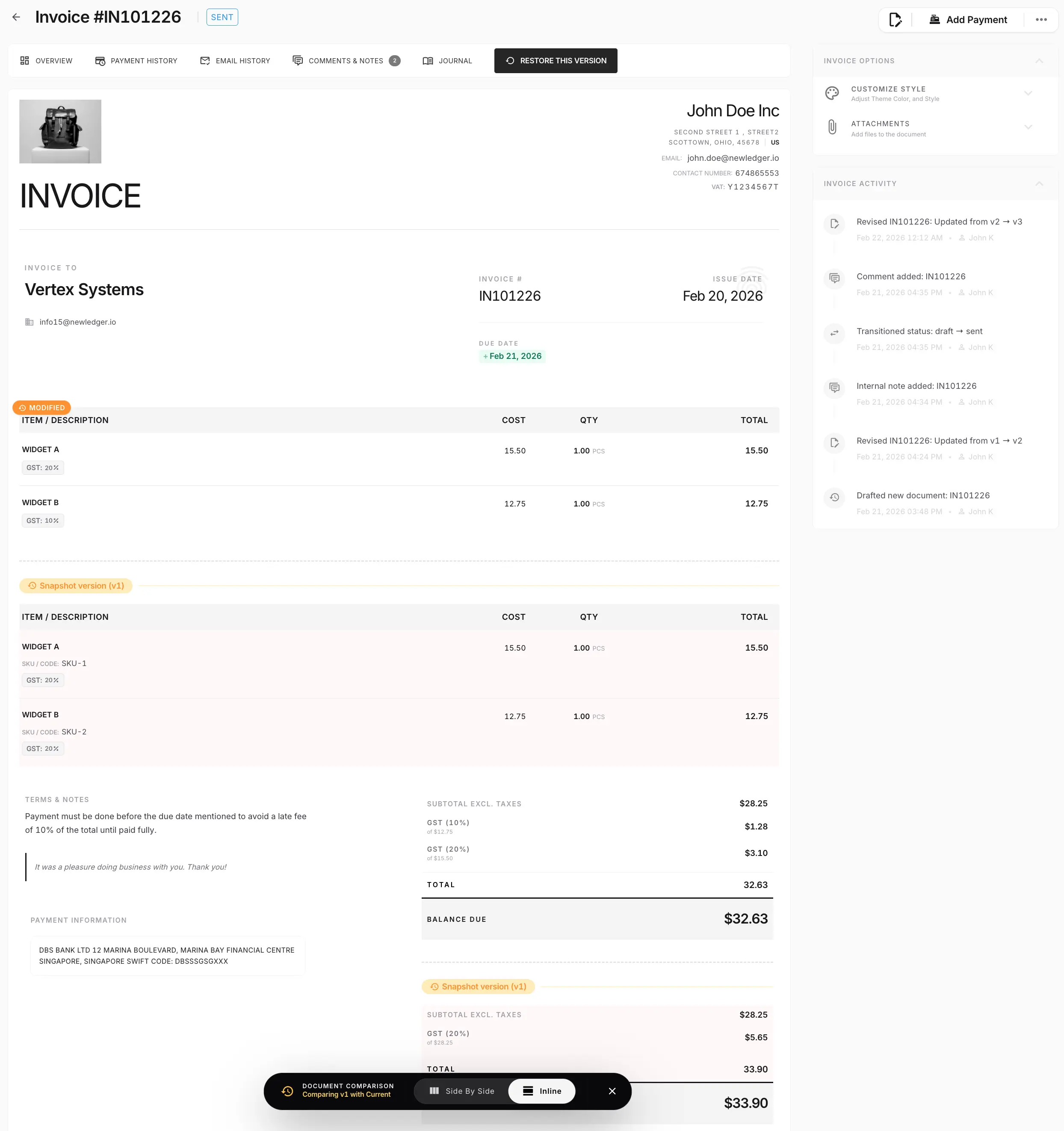 Delta-View Intelligence: Inline Revision Tracking