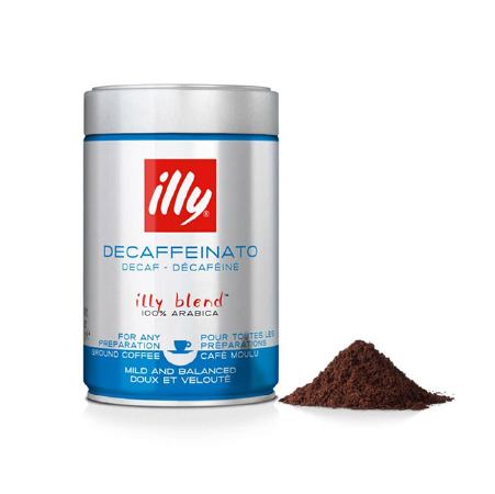 ILLY ESPRESSSO DECAF COFFEE GROUND 250GR