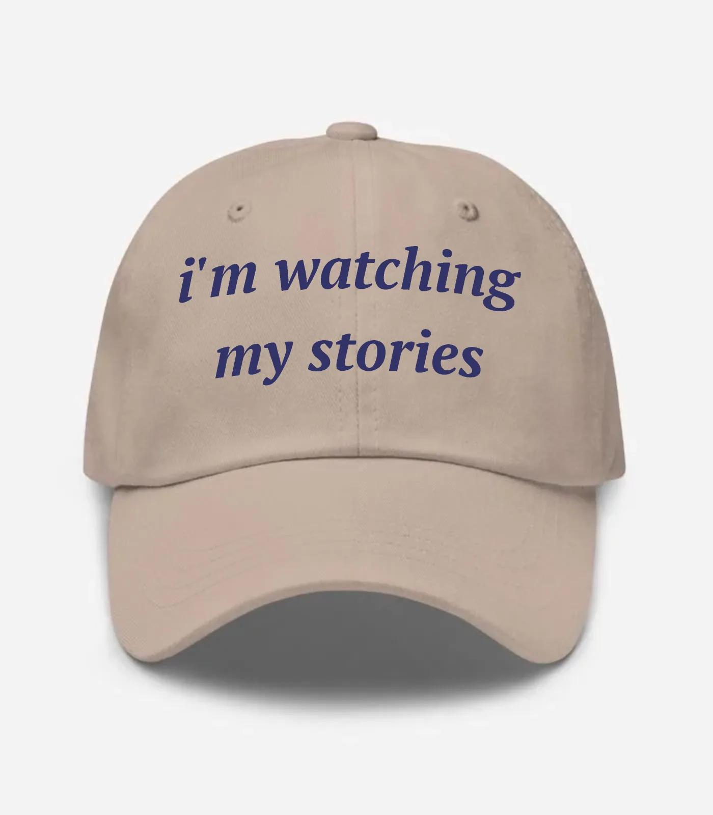I'm Watching My Stories Hat - Stone