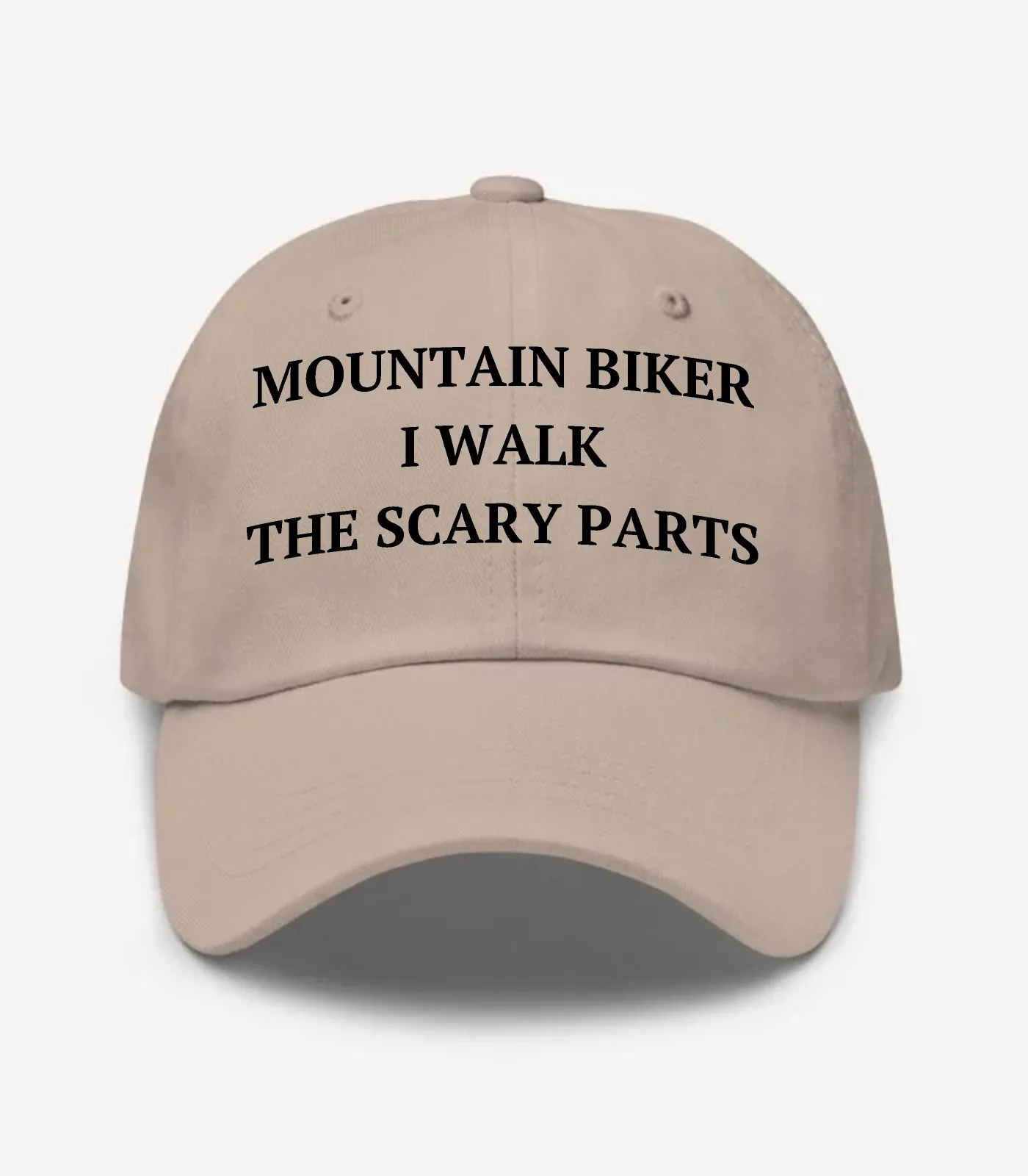 Mountain Biker I Walk The Scary Parts Hat - Stone
