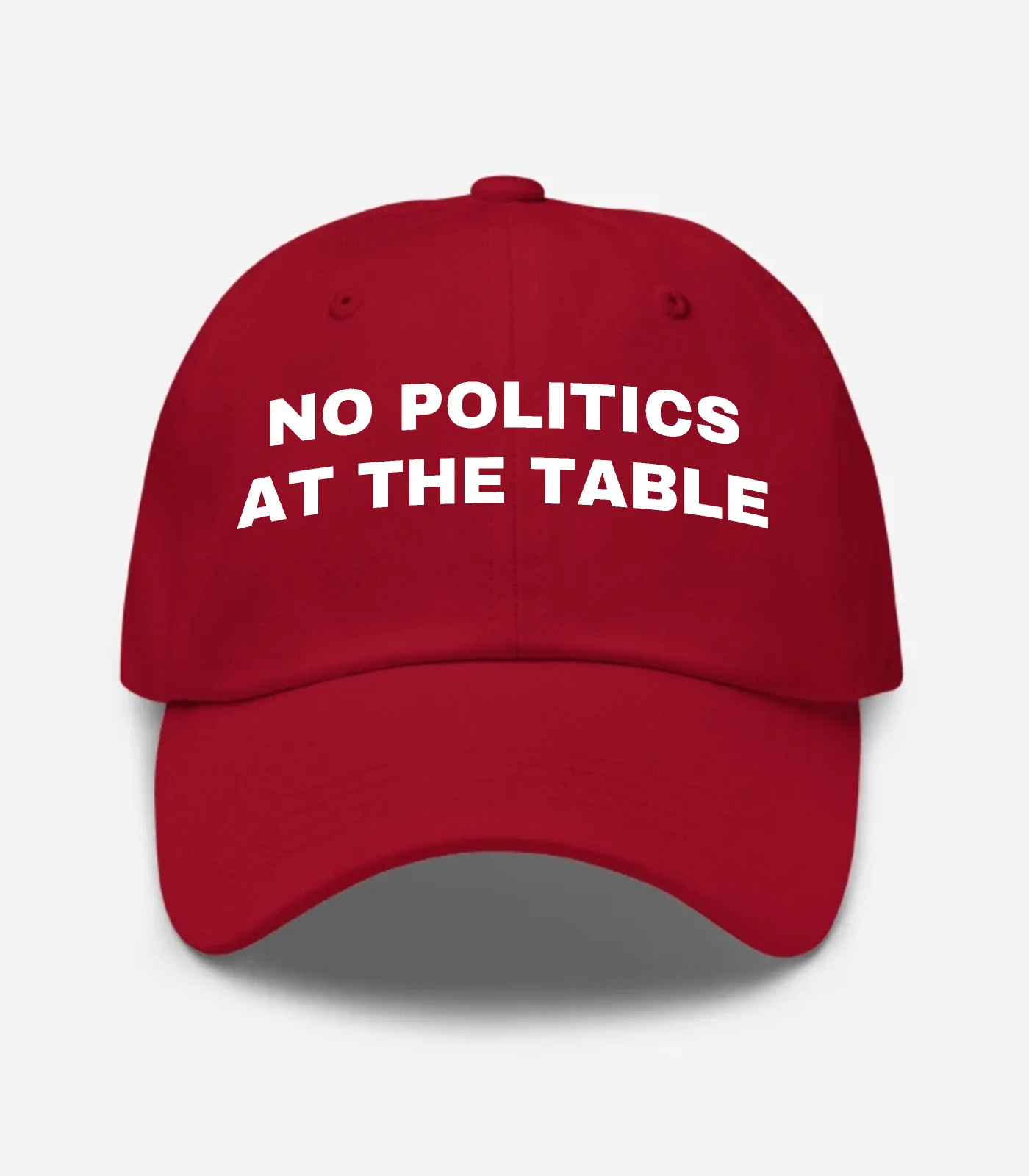 No Politics At The Table Hat - Cranberry