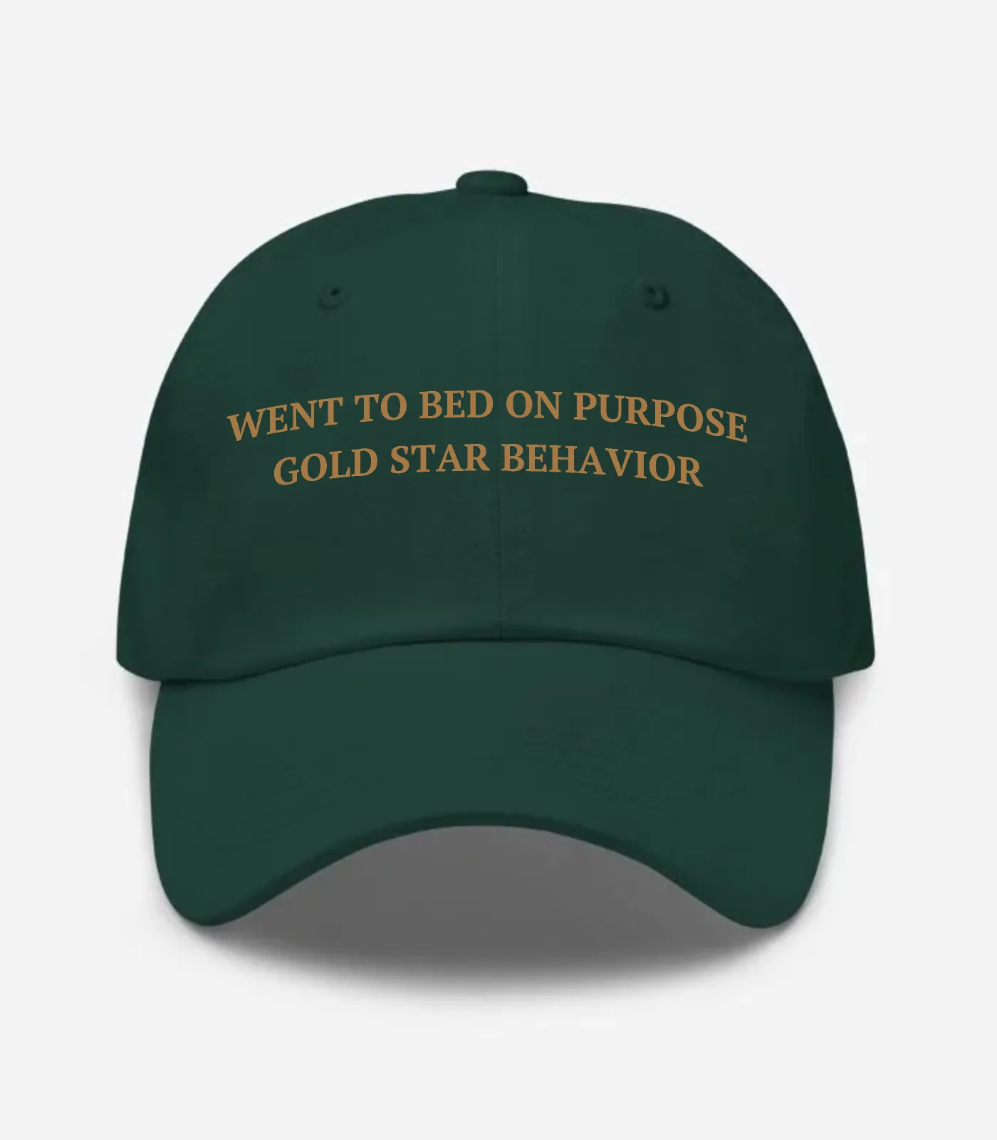 Went To Bed On Purpose Gold... Hat - Spruce