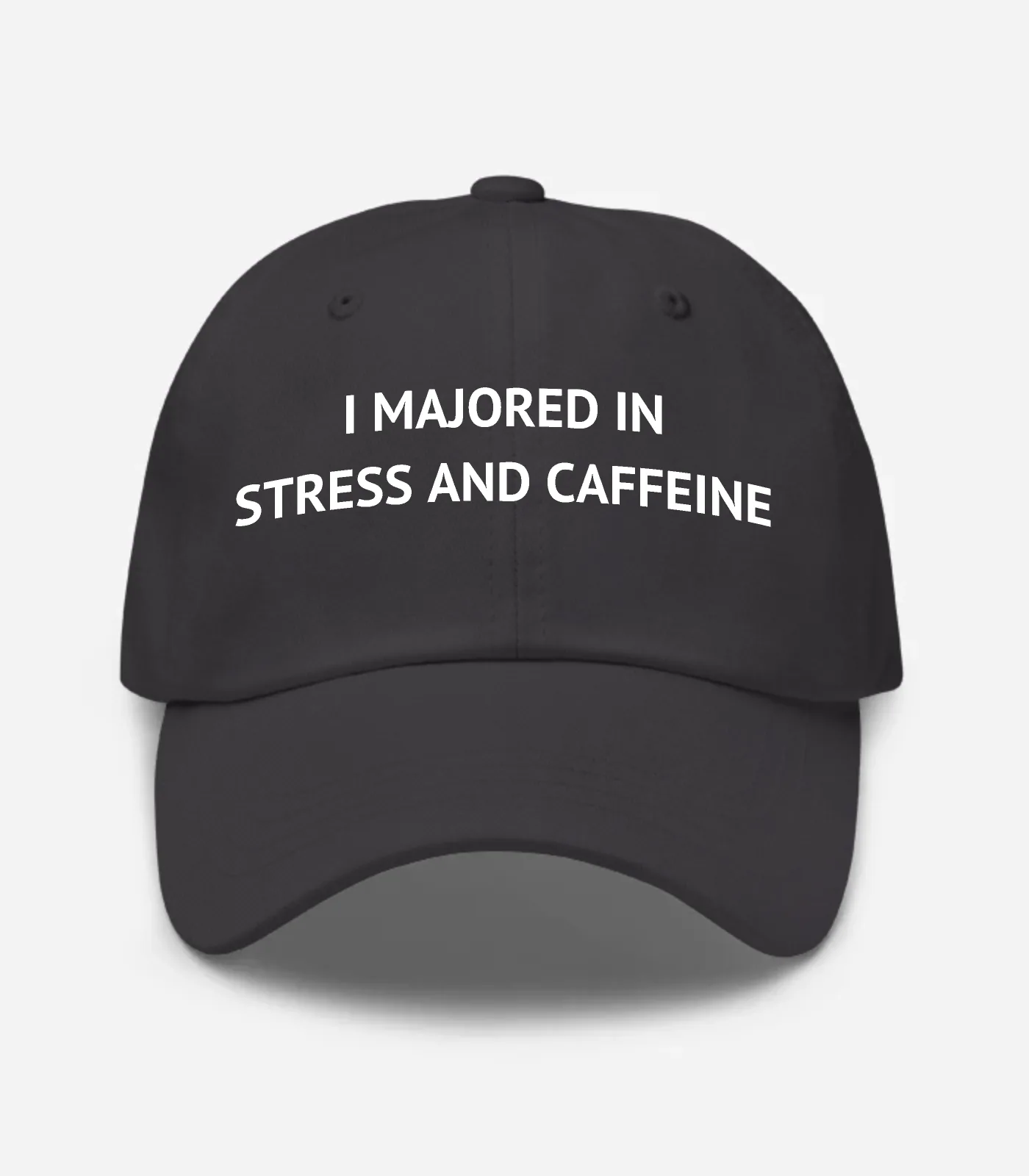 I Majored In Stress And Caffeine Hat - Dark Grey