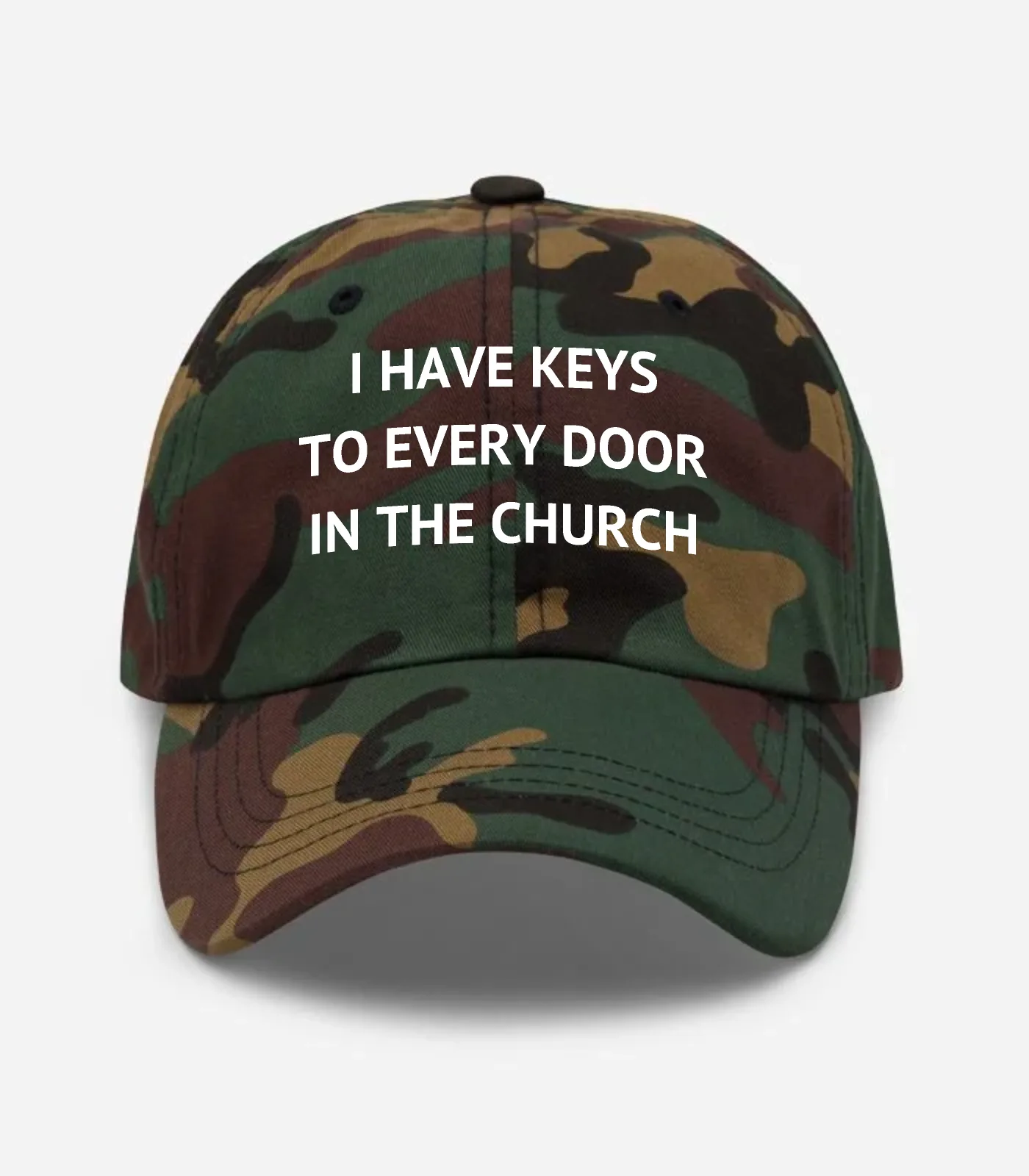 I Have Keys To Every Door In The Church Hat - Green Camo