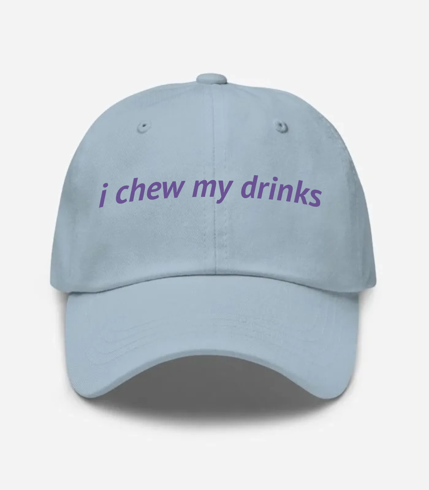 I Chew My Drinks Hat - Light Blue
