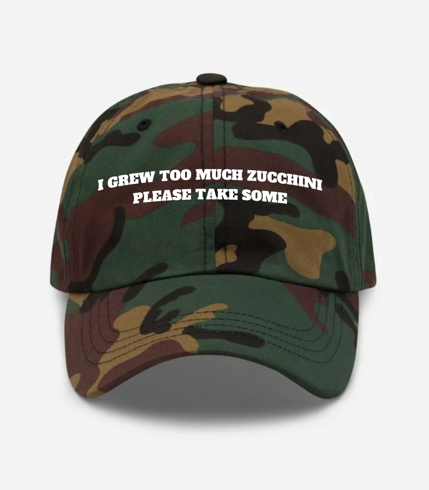I Grew Too Much Zucchini Please Take Some Hat - Green Camo