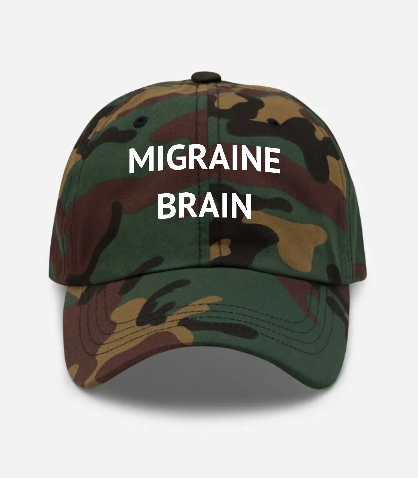 Migraine Brain Hat - Green Camo