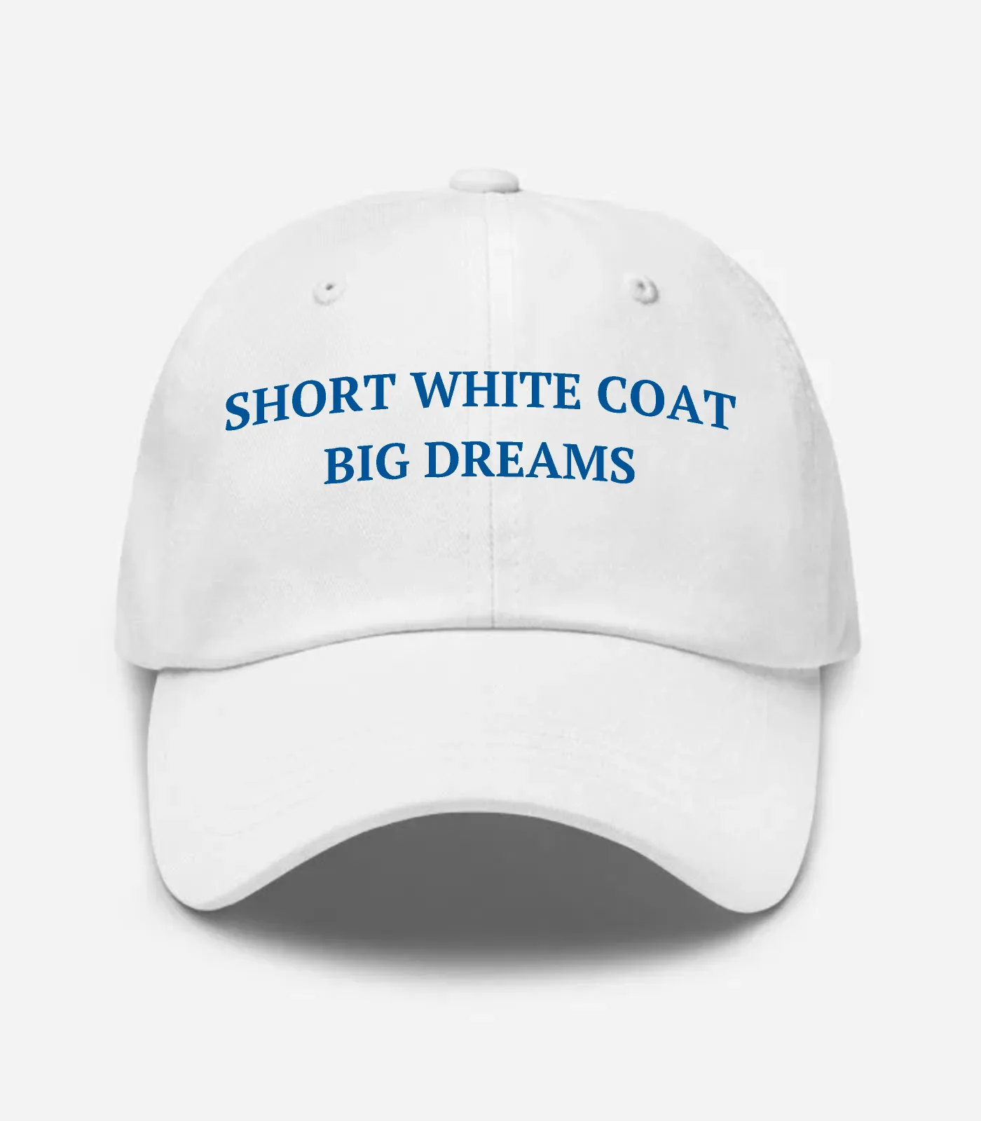 Short White Coat Big Dreams Hat - White
