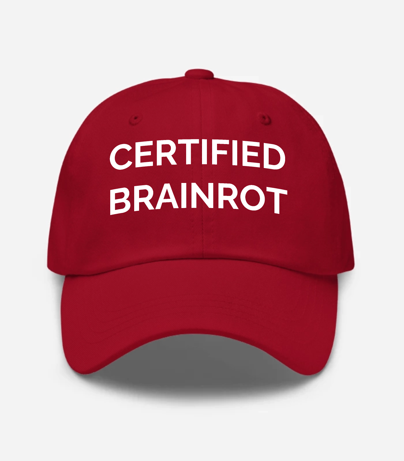 Certified Brainrot Hat - Cranberry