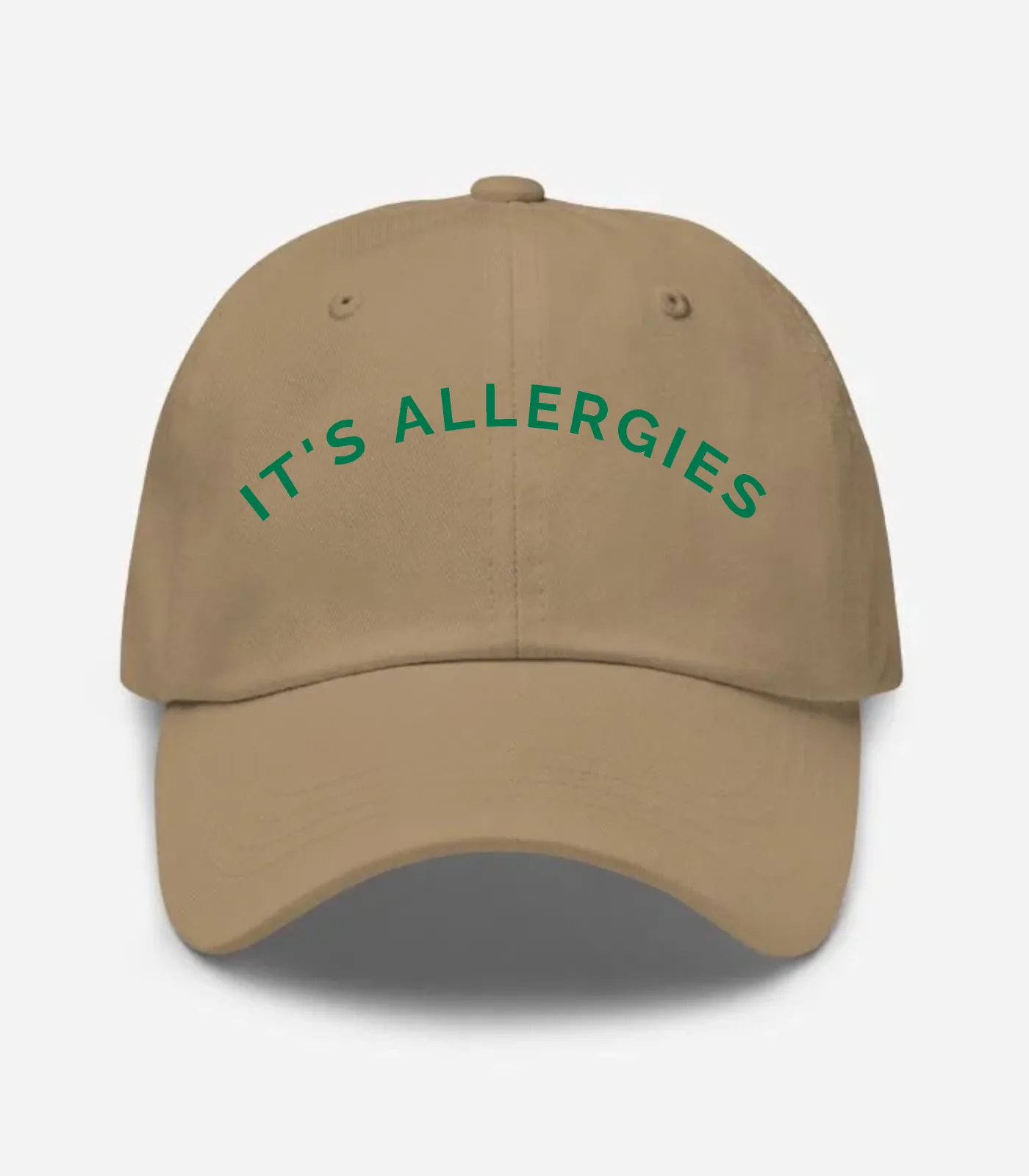 It's Allergies Arched Hat - Khaki
