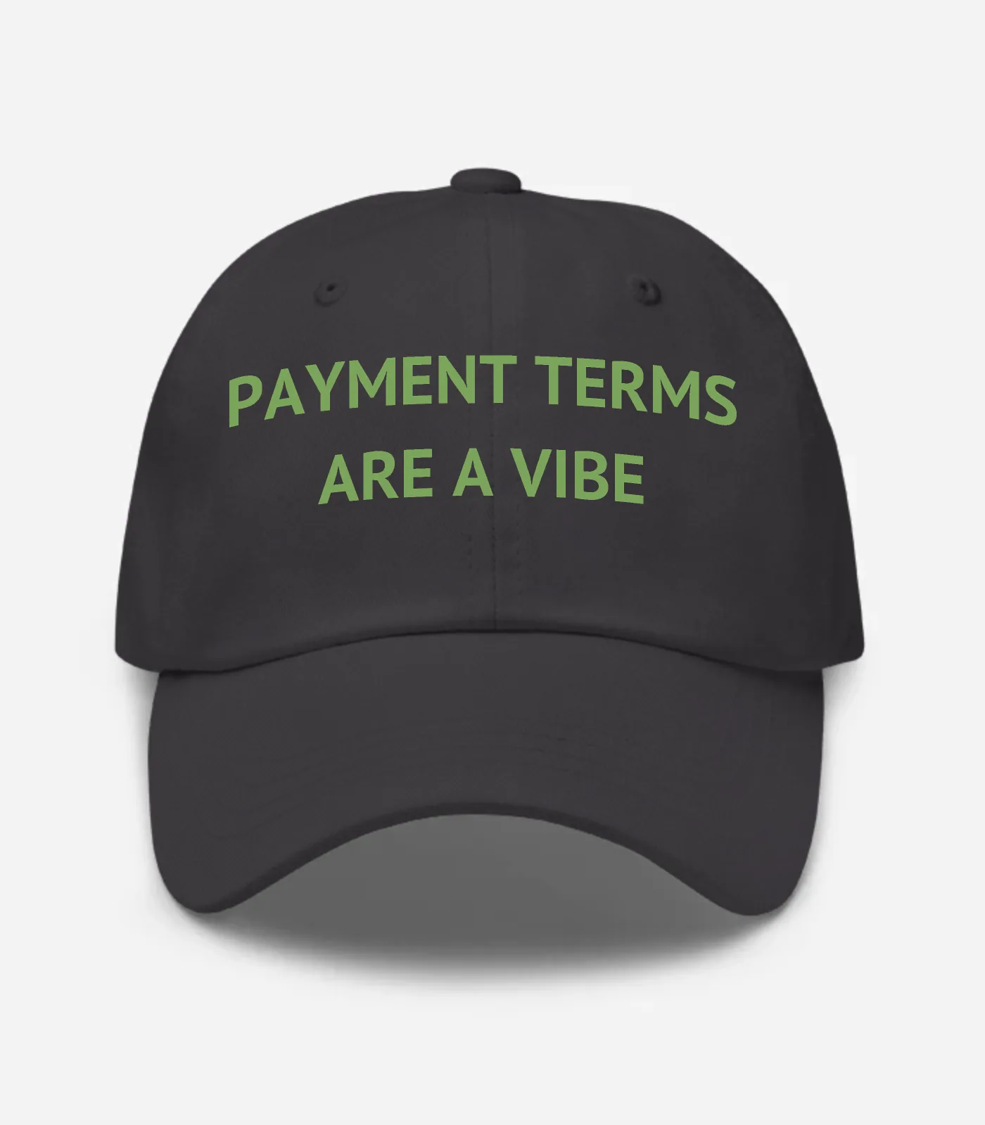 Payment Terms Are A Vibe Hat - Dark Grey