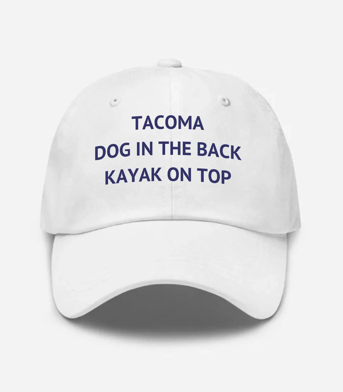 Tacoma Dog In The Back Kayak On Top Hat - White