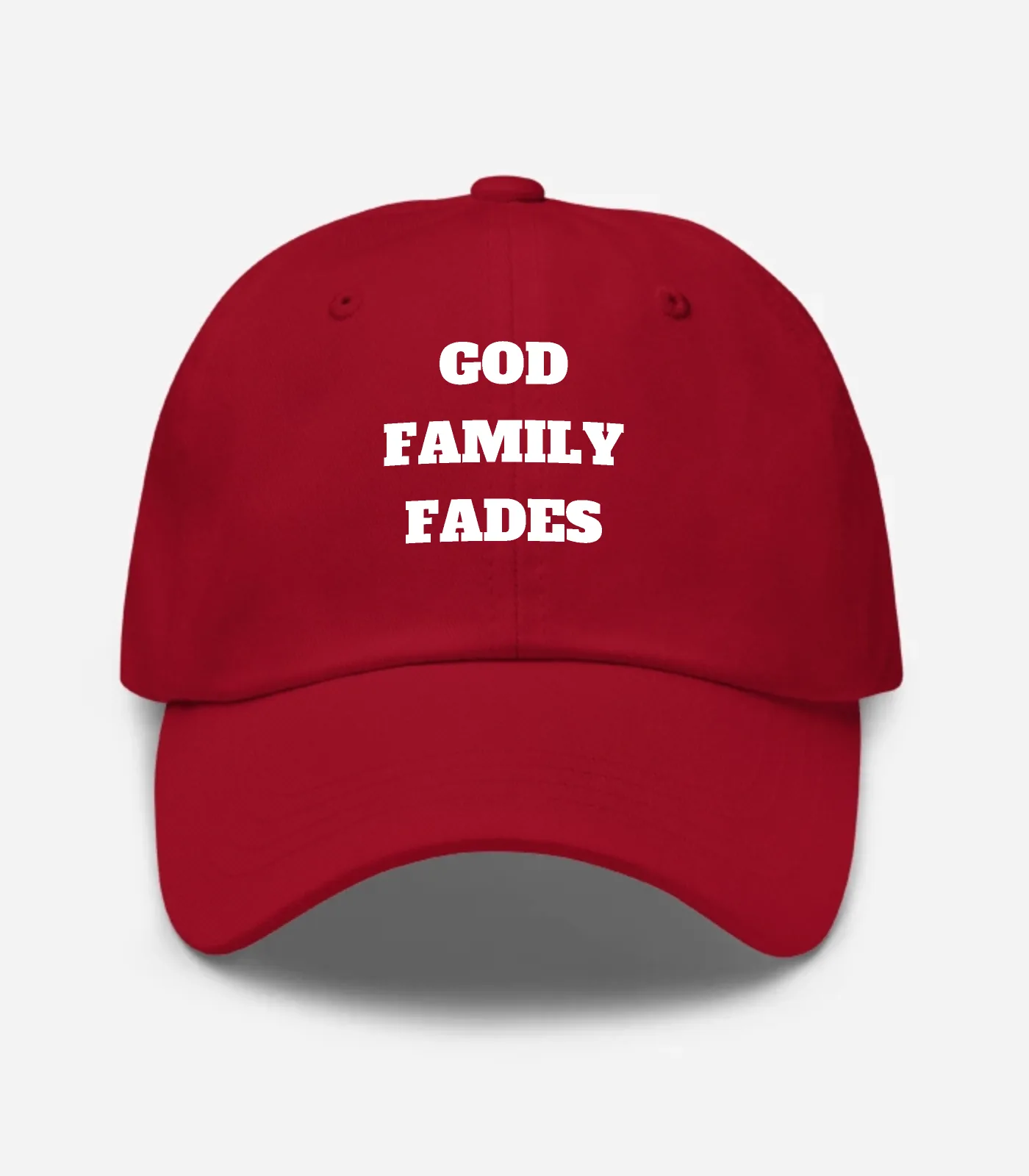God Family Fades Hat - Cranberry