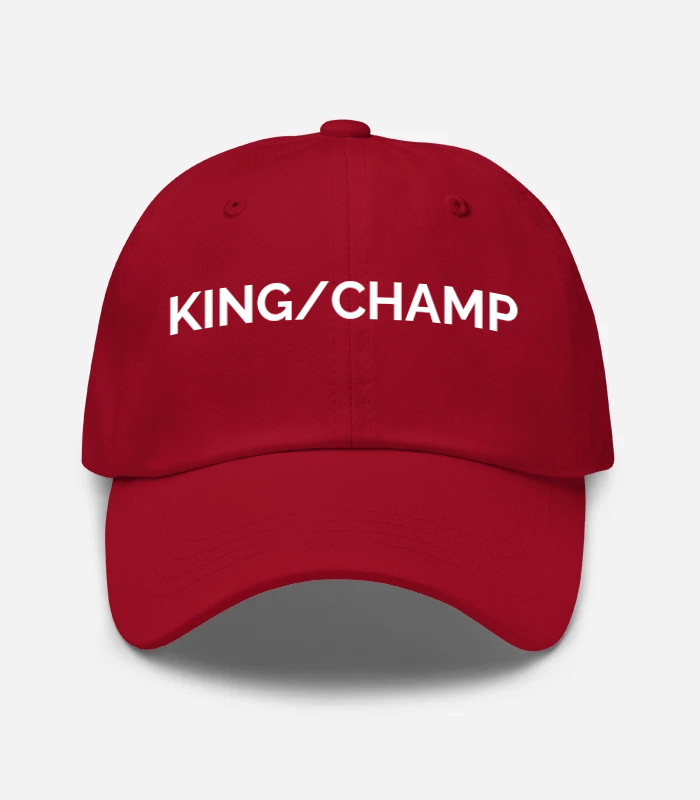 King/champ Hat - Cranberry