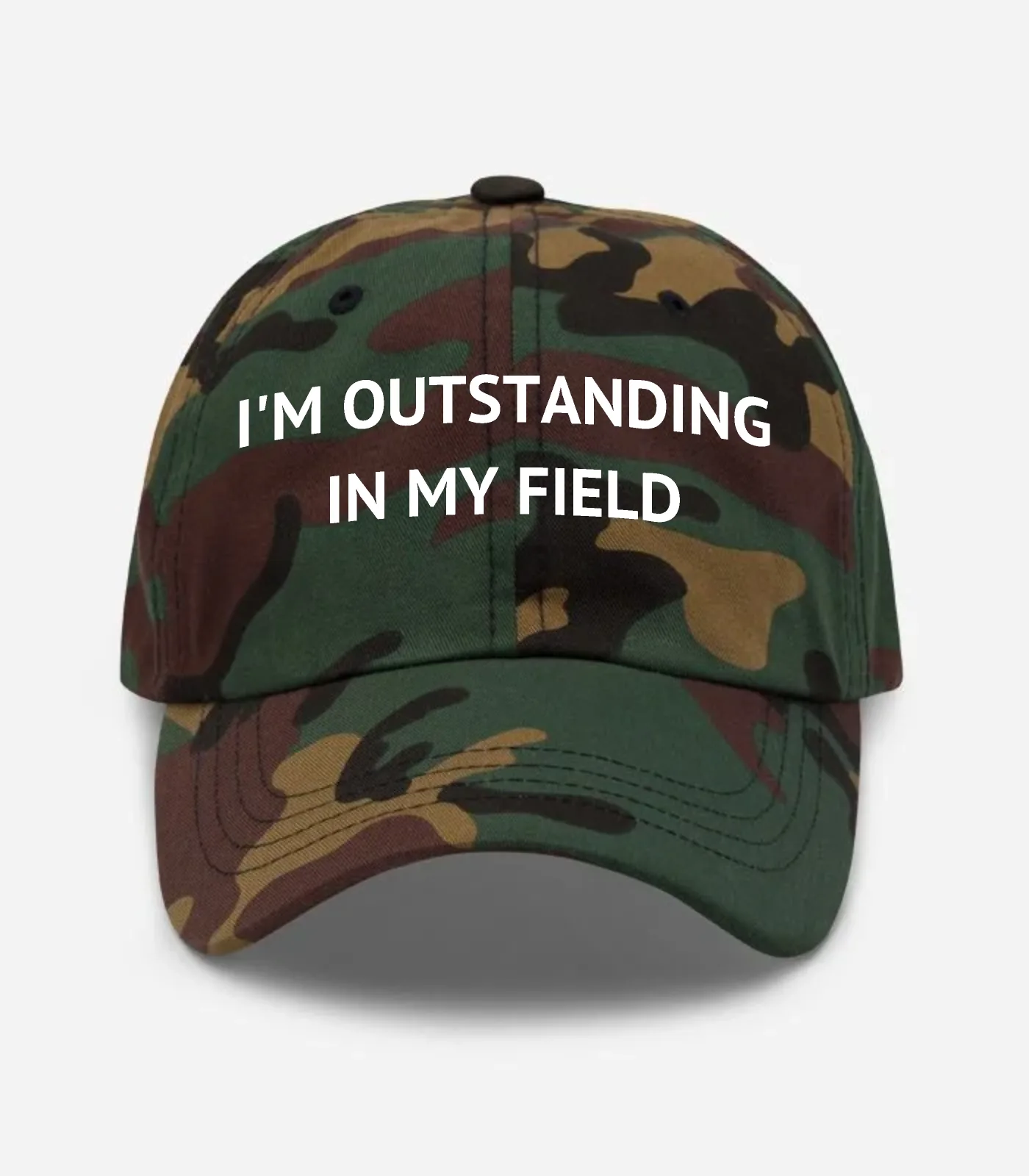 I'm Outstanding In My Field Hat - Green Camo
