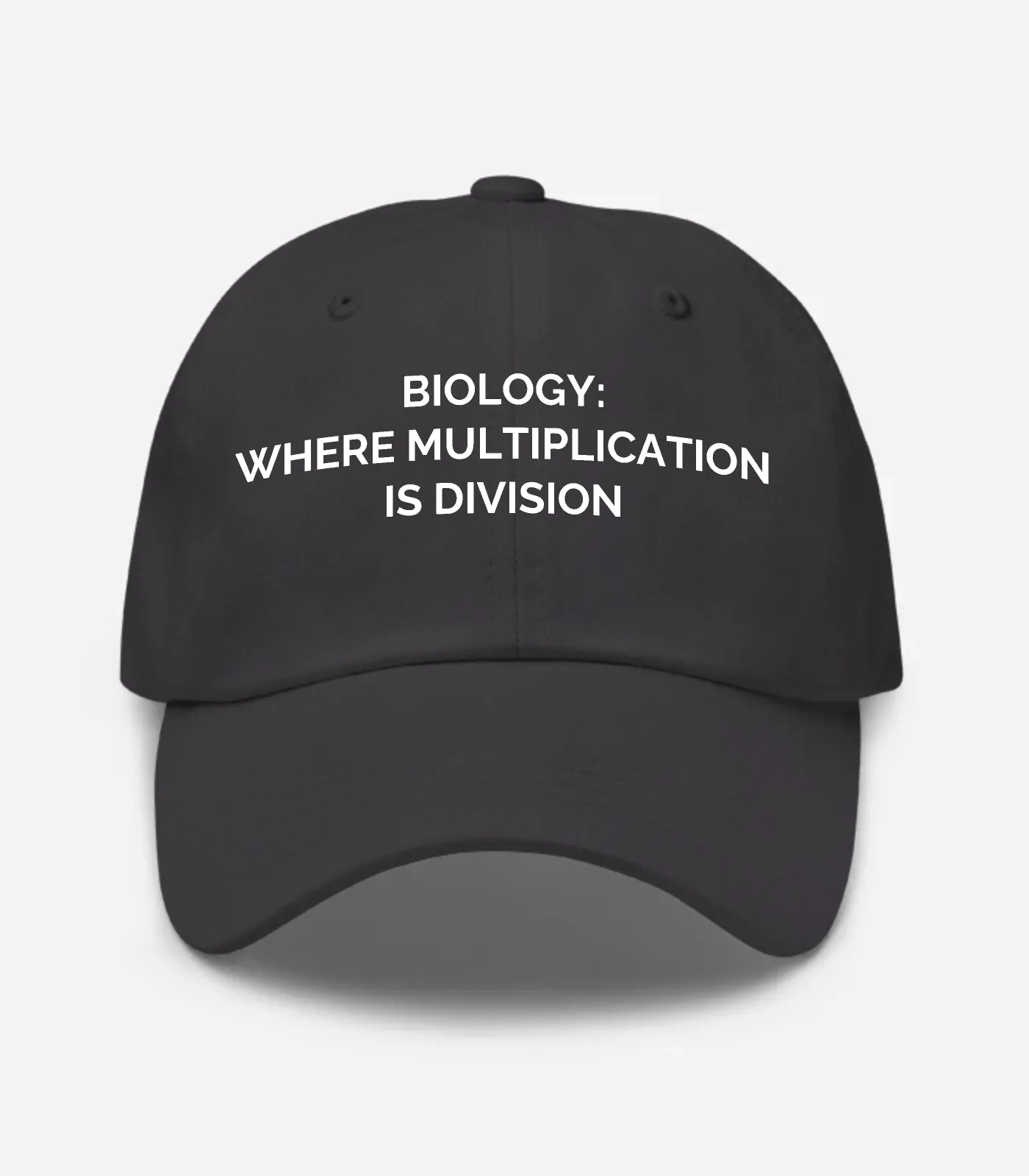 Biology: Where Multiplication Is Division Hat - Dark Grey