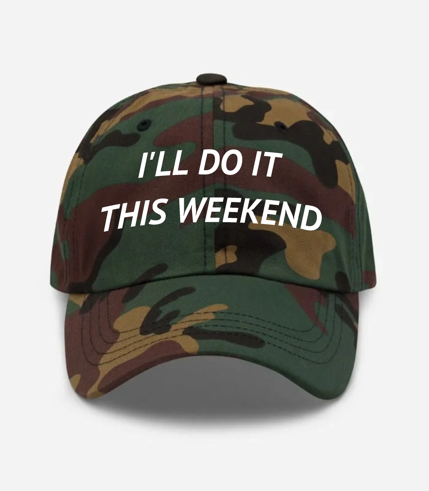 I'll Do It This Weekend Hat - Green Camo