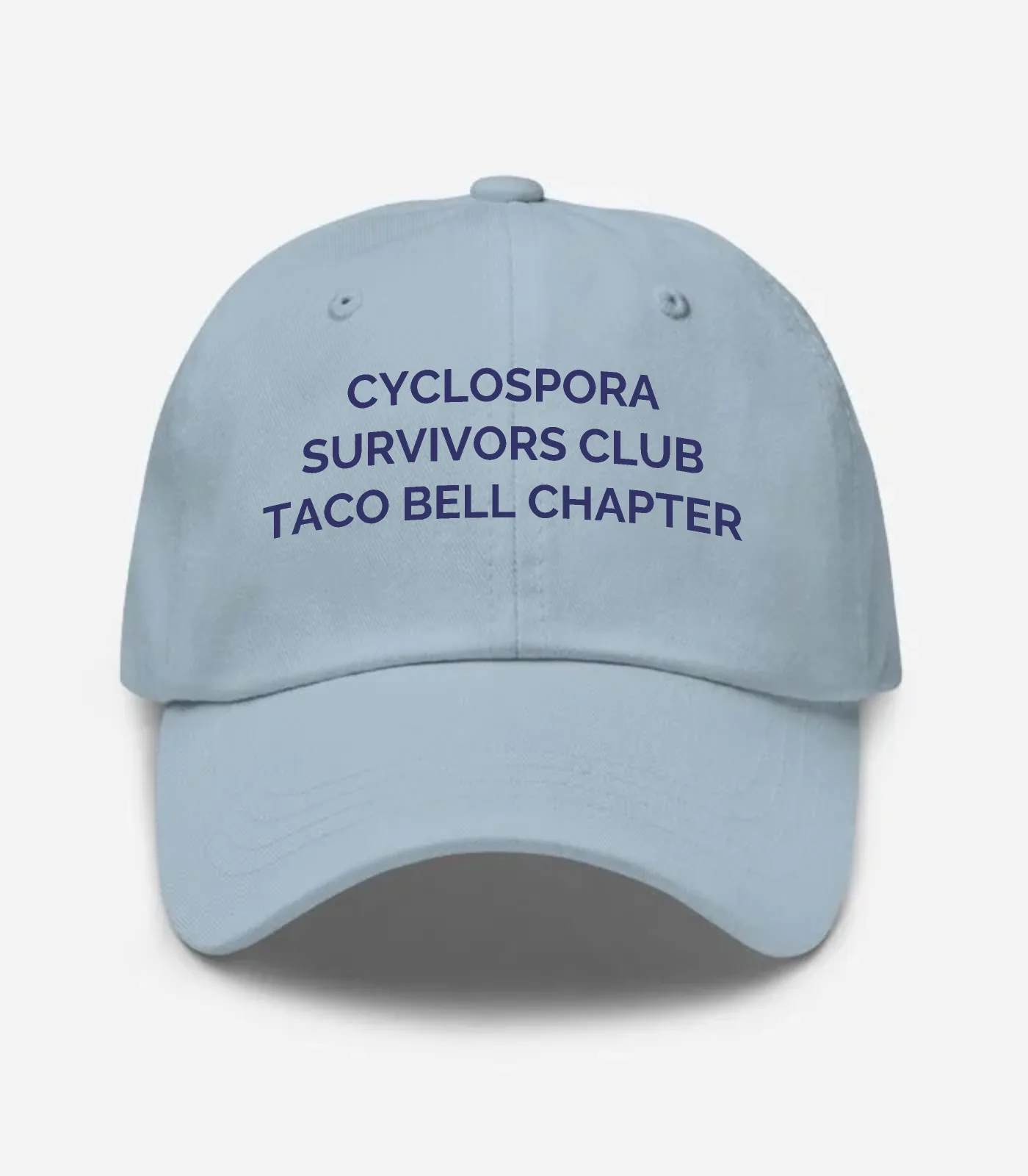 Cyclospora Survivors Club Taco Bell Chapter Hat - Light Blue