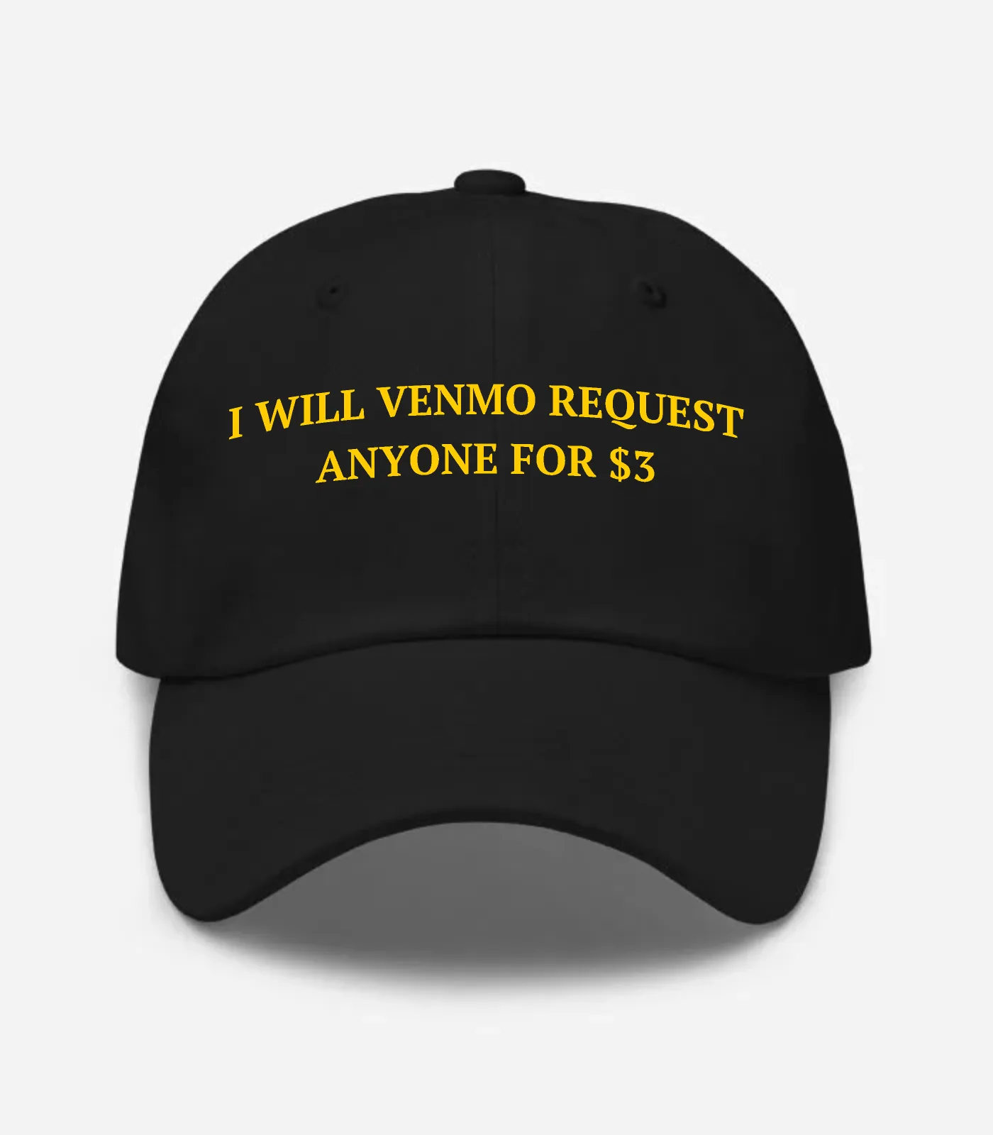 I Will Venmo Request Anyone For $3 Hat - Black