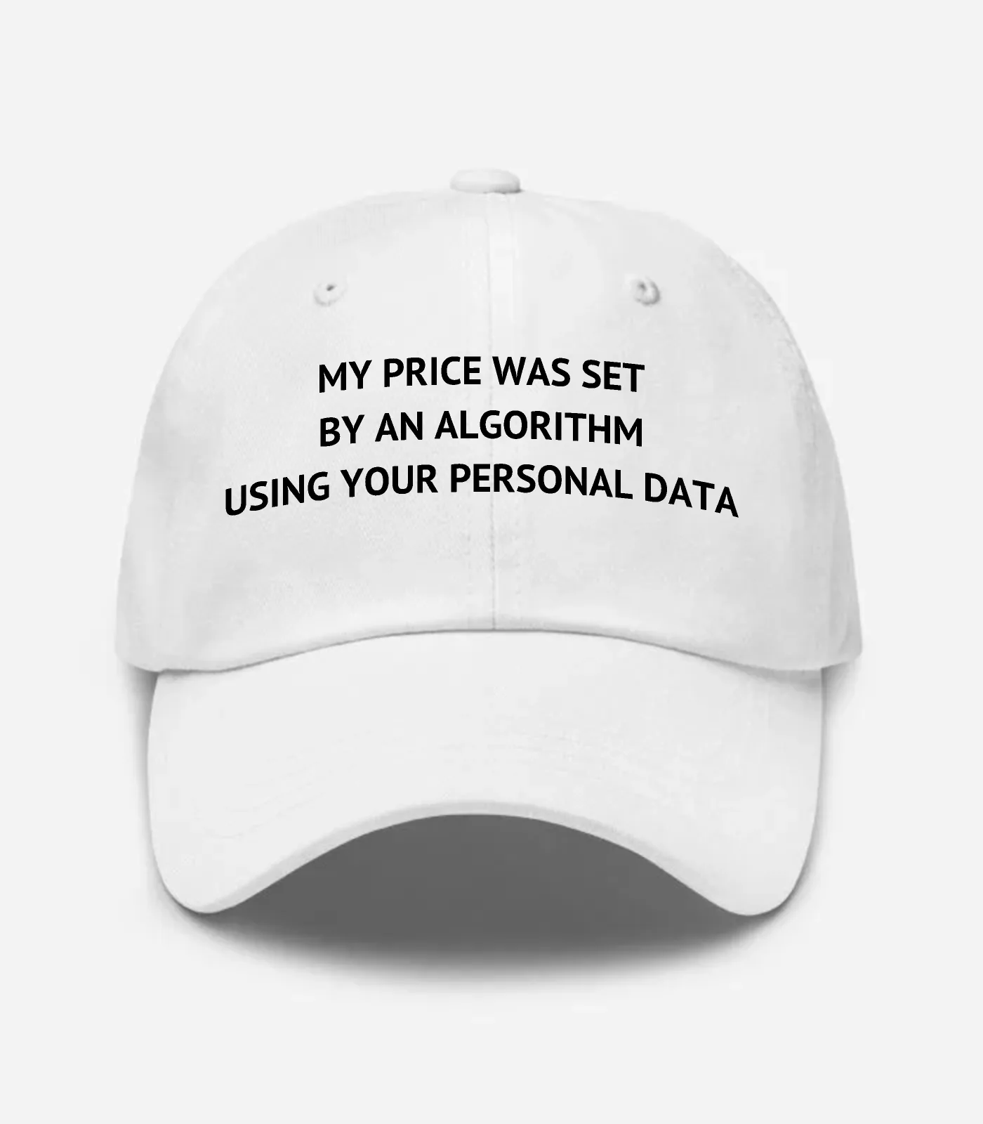 My Price Was Set By An Algorithm Using Your Personal Data Hat - White