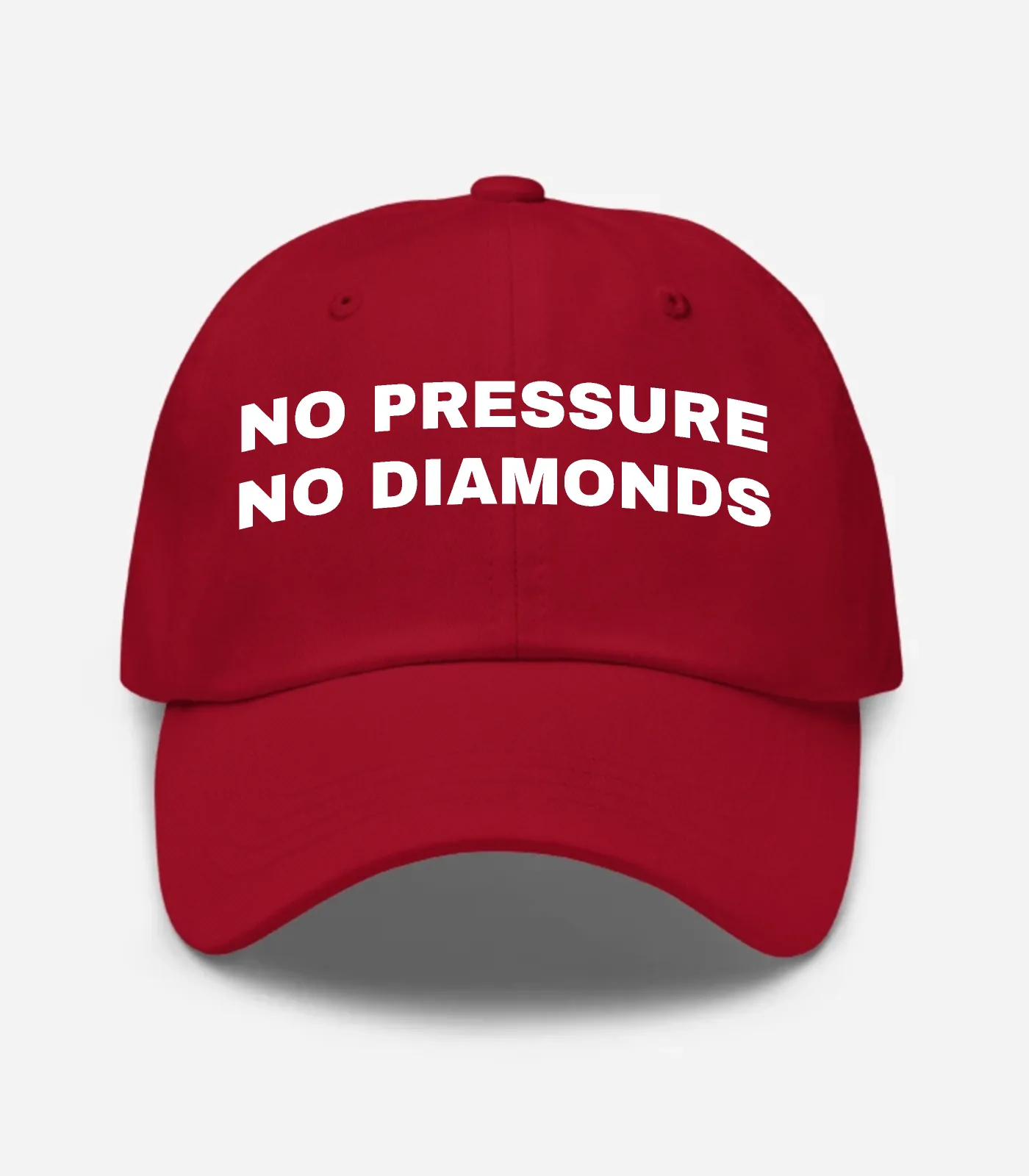 No Pressure No Diamonds Hat - Cranberry