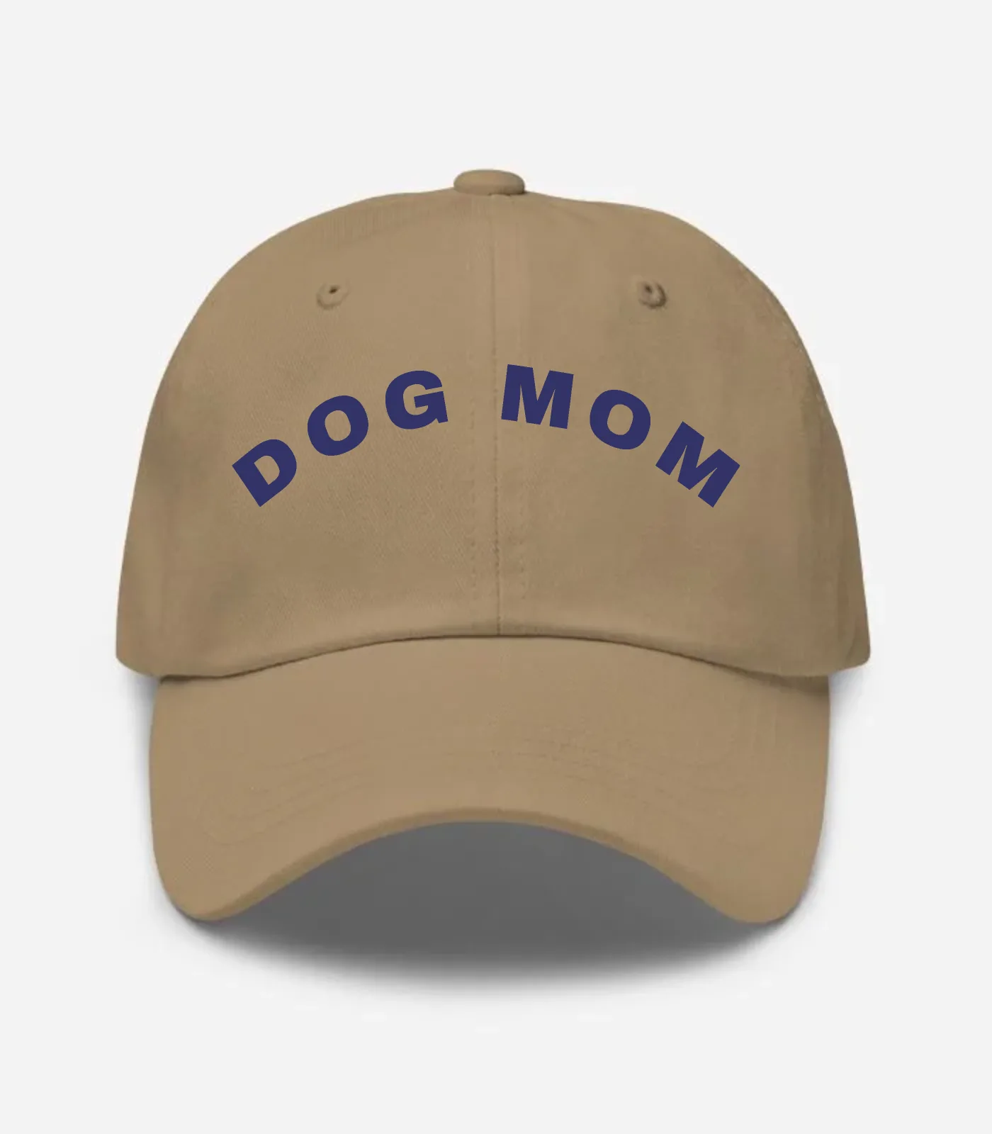 Dog Mom Arched Hat - Khaki