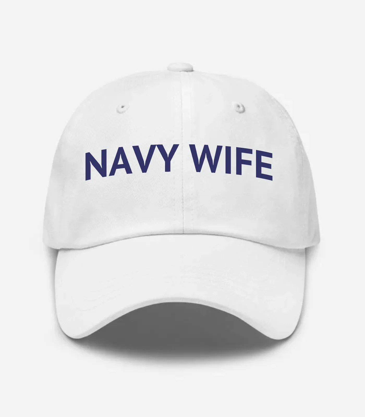 Navy Wife Hat - White